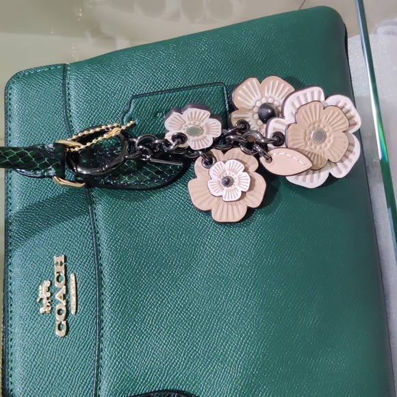 New! Tea Rose Mix Charm Bag in Black/Chalk - Picture 2 of 4